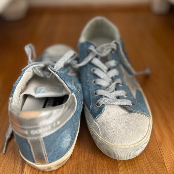 Golden Goose, Denim and Silver, Size 7 - Picture 3 of 8